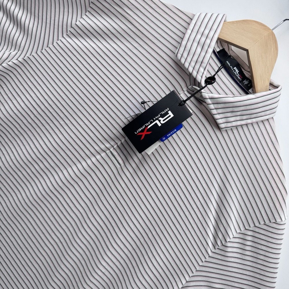 Ralph Lauren RLX Golf Striped Shirt Mens Large True Stay Collar NEW Reg $98.50 - Picture 1 of 10